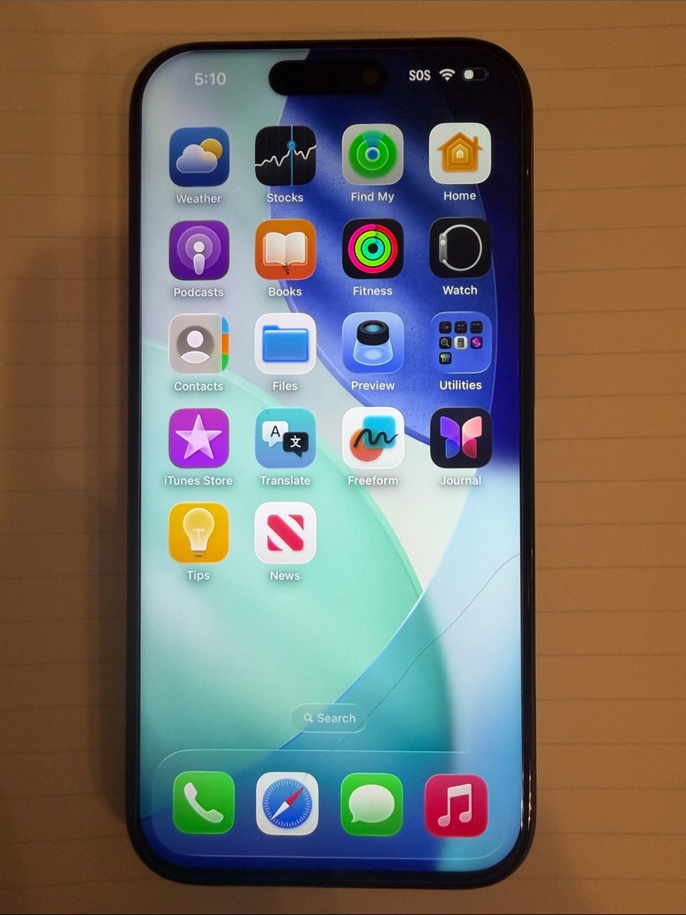 Apple iPhone with Blue and Black Front Display (unlocked)